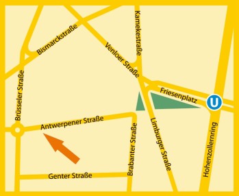 Anfahrt Kosmetikstudio Rex K&ouml;ln